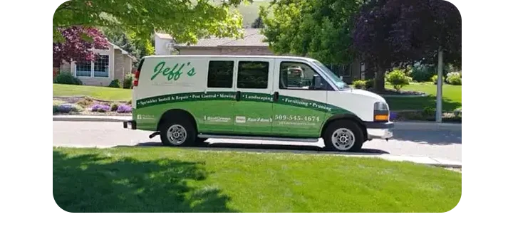 Jeffs Irrigation and Landscaping Van