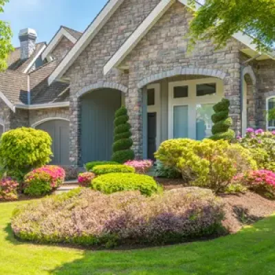 house with nice landscaping