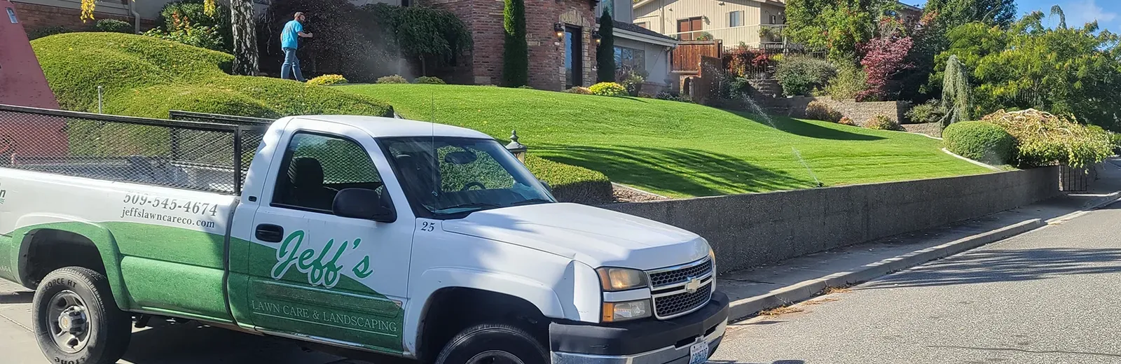 Jeff's Lawn Care and Landscaping truck